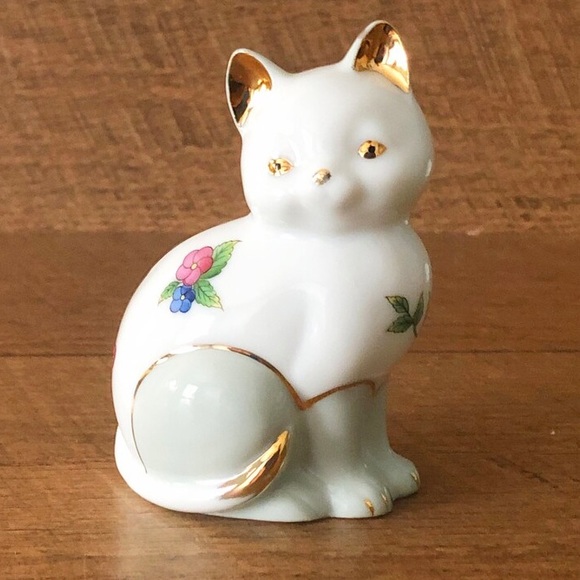 Japanese Small Colorful Porcelain Cat Figurine Andrea by Sadek - Picture 3 of 10
